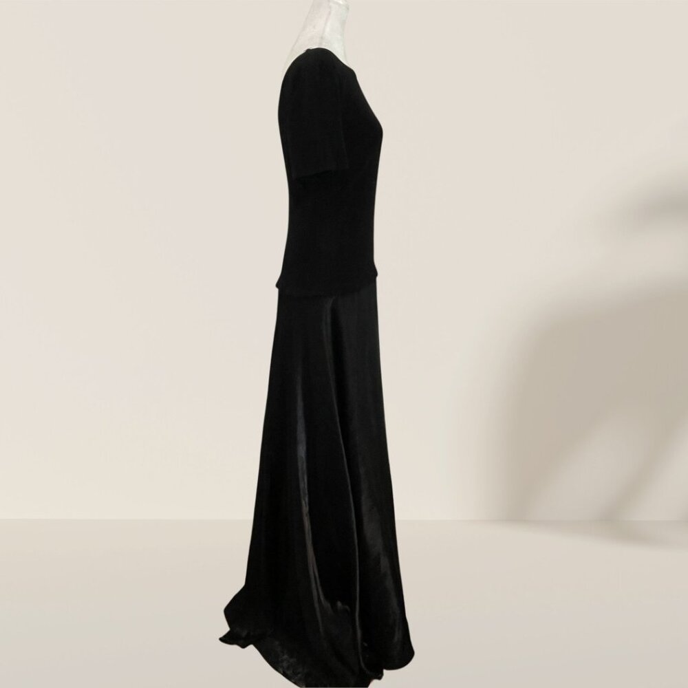 Js Collections Black Evening Gown With Low-Back D… - image 4